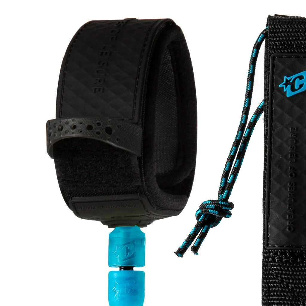 Creatures 5' Reliance Lite Leash - Cyan Speckle/Black - Image 2