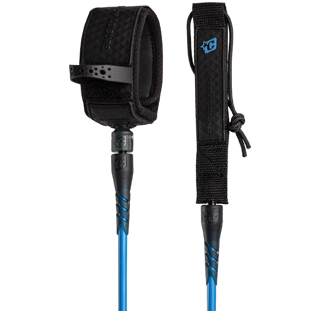 Creatures 9' Reliance Longboard Ankle Leash - Royal Blue/Black - Image 2