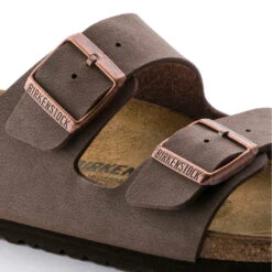 Birkenstock Womens Arizona Birkibuc Sandals - Mocha
