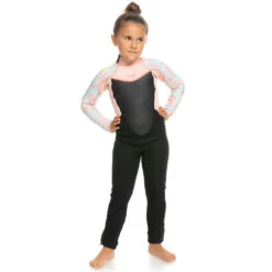 Roxy Prologue Girls 4/3mm Back Zip Wetsuit - Tanager/Floral