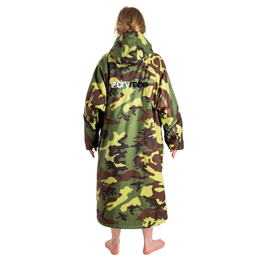 Dryrobe® Advanced Long Sleeve Changing Robe - Camouflage/Grey - Image 2