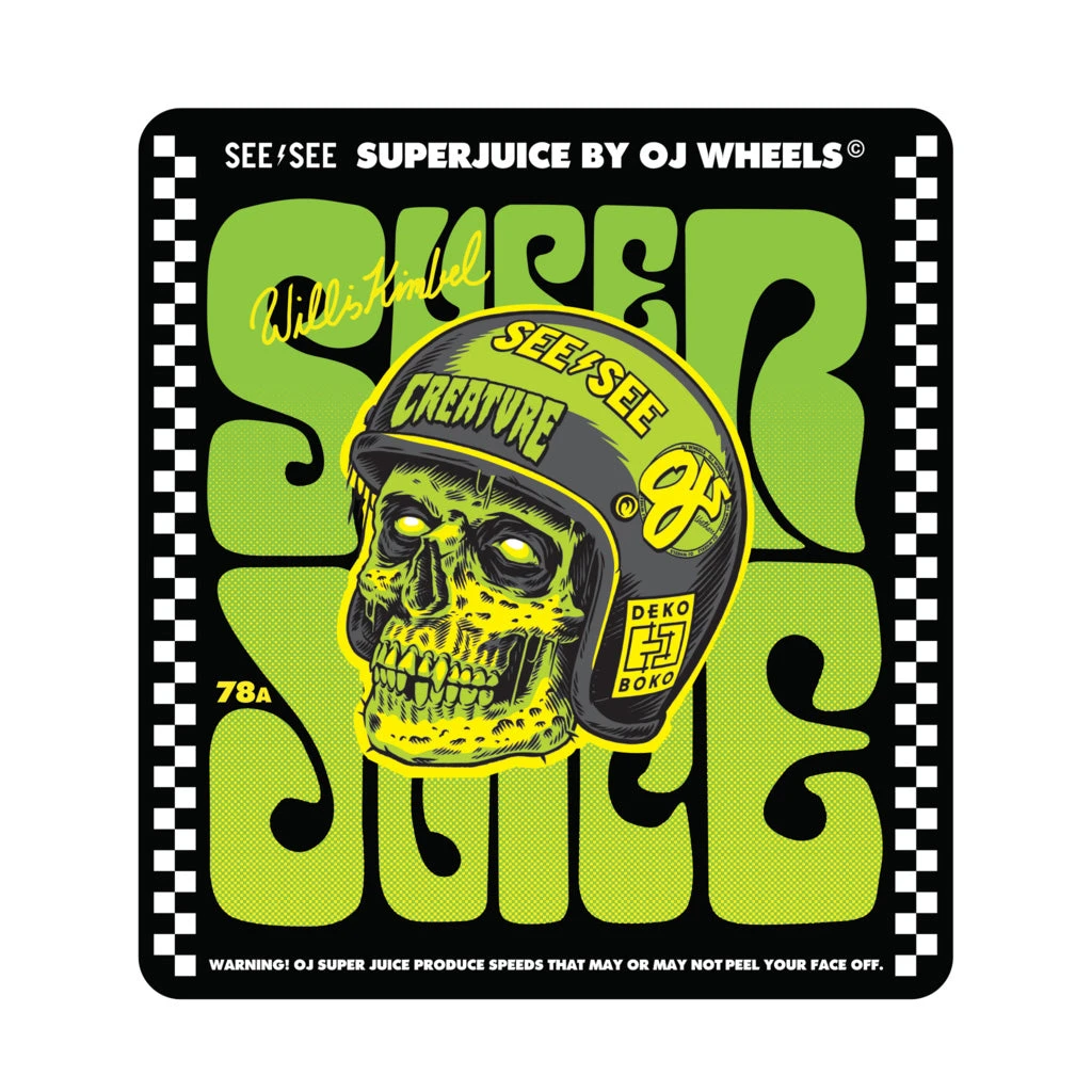 OJ Wheels Kimbel See See Super Juice 60mm Wheels - Checker - Image 4