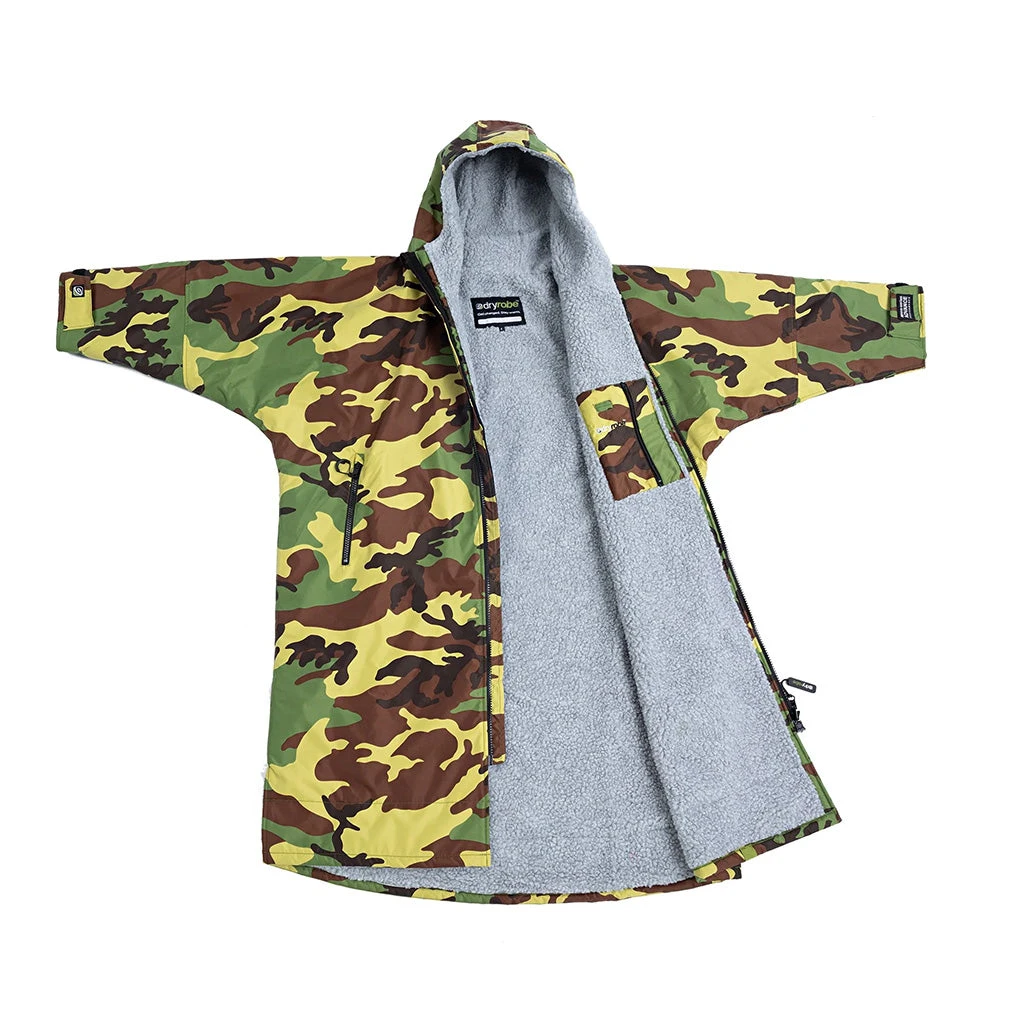 Dryrobe® Advanced Long Sleeve Changing Robe - Camouflage/Grey - Image 3