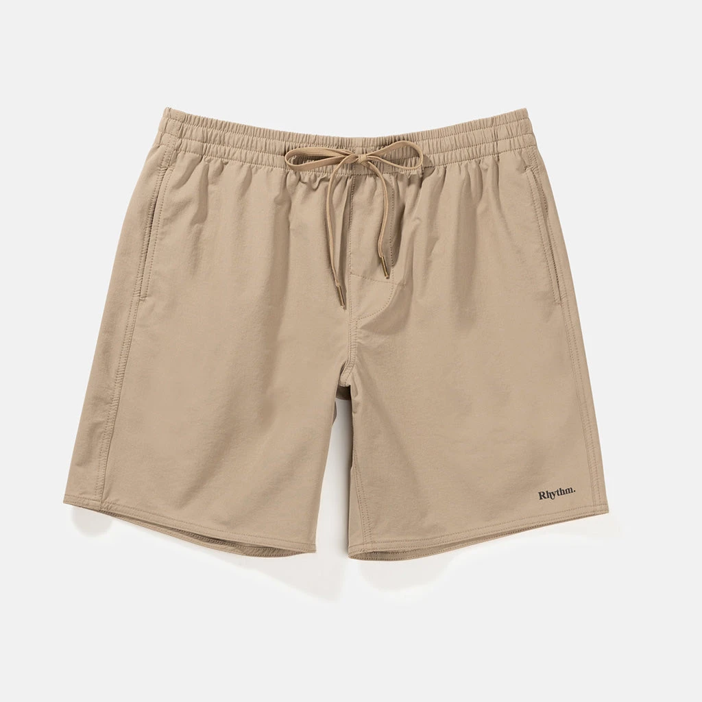 Rhythm Mens Textured Stretch Beach Short - Sand