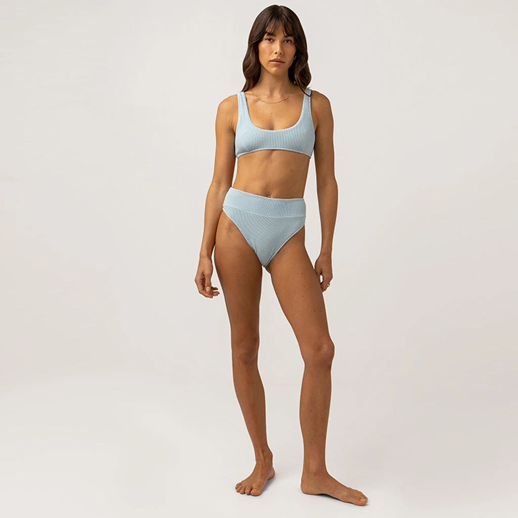 Rhythm Women's Isla Rib Crop Top - Cool Blue - Image 4