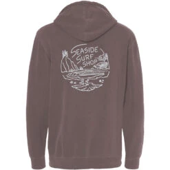 Seaside Surf Shop X Drift Awake - Local Artist Series Pullover Hooded Sweatshirt - Pigment Clay