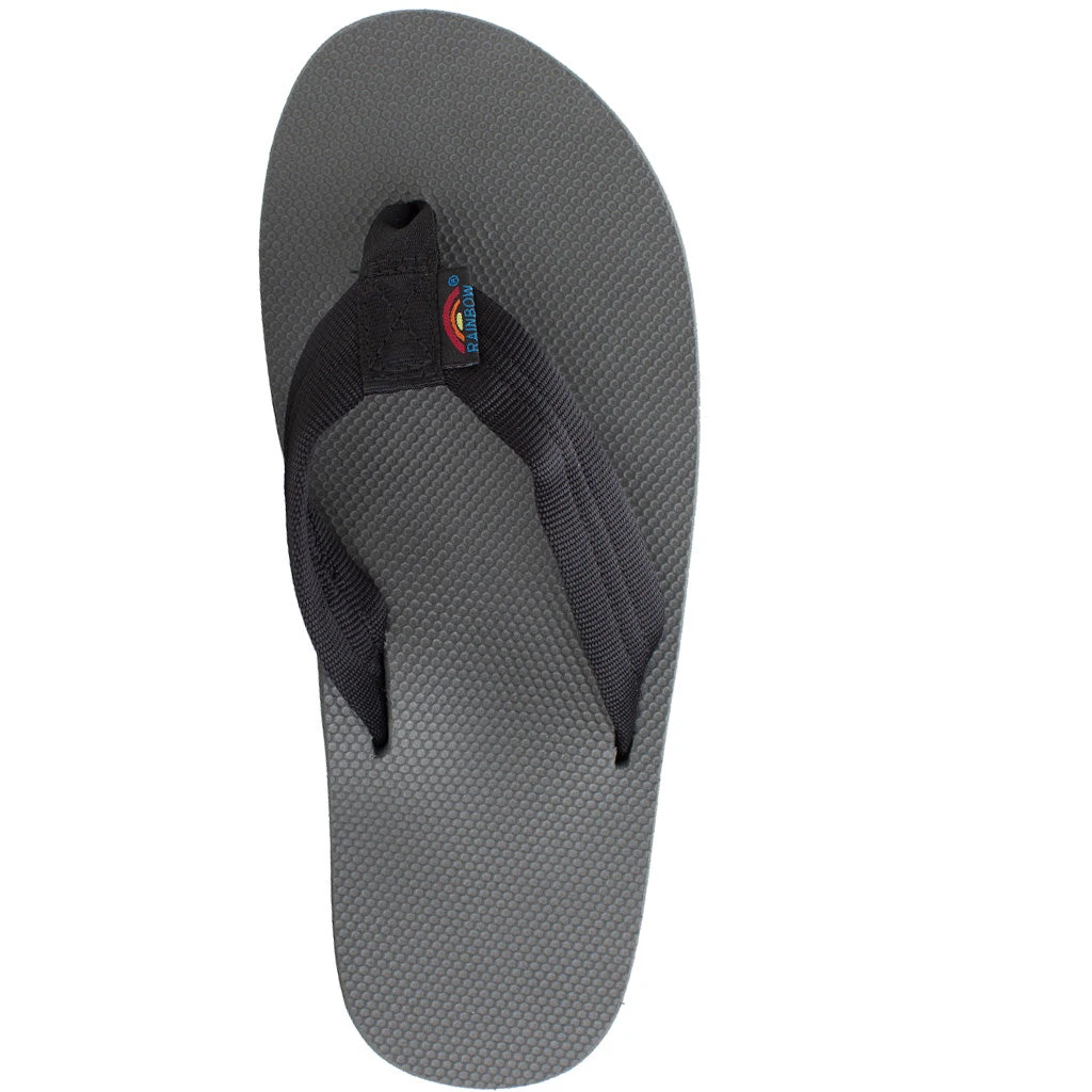 Rainbow Sandals Mens Classic Rubber Single Layer With Arch - Black/Grey - Image 2