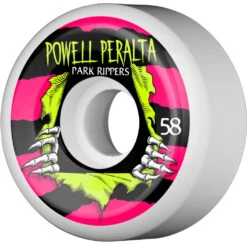 Powell Peralta 58mm Park Ripper Wheels - White