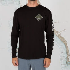 Salty Crew Men's Premium Tippet Tide L/S Tee - Black