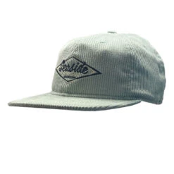 Seaside Surf Shop Wide Cord Vintage Logo Hat - Agave
