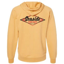 Seaside Surf Shop Vintage Logo Loopback Zip Hoody - Harvest Gold
