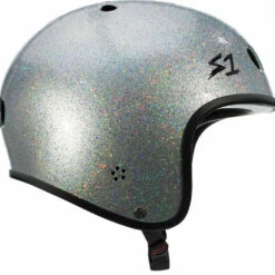 S1 Retro Lifer Helmet - Silver Gloss Glitter