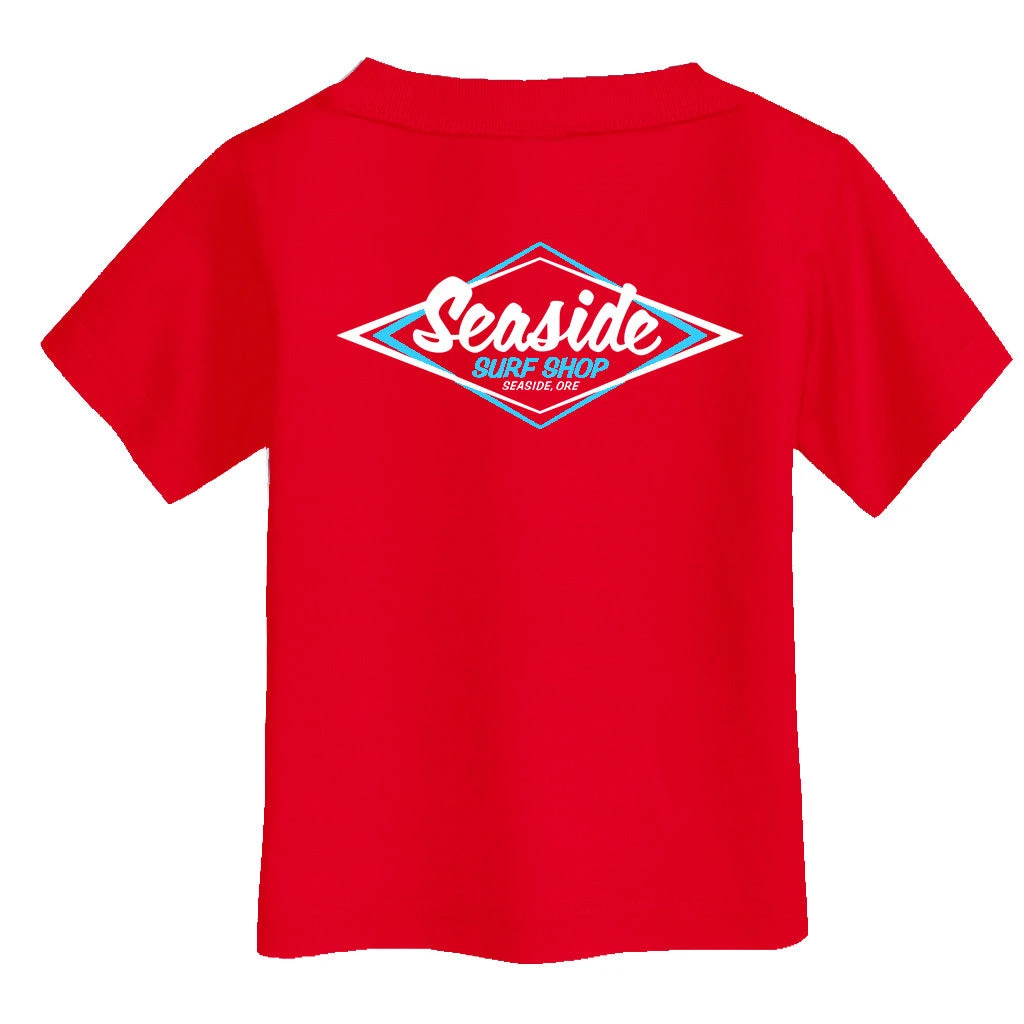 Seaside Surf Shop Youth Vintage Logo Tee - Red