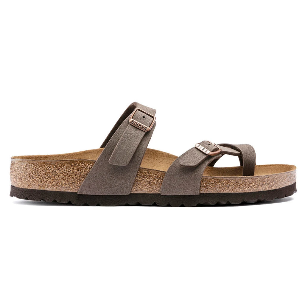 Birkenstock Womens Mayari Birkibuc Sandals - Mocha - Image 3