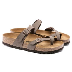 Birkenstock Womens Mayari Birkibuc Sandals - Mocha
