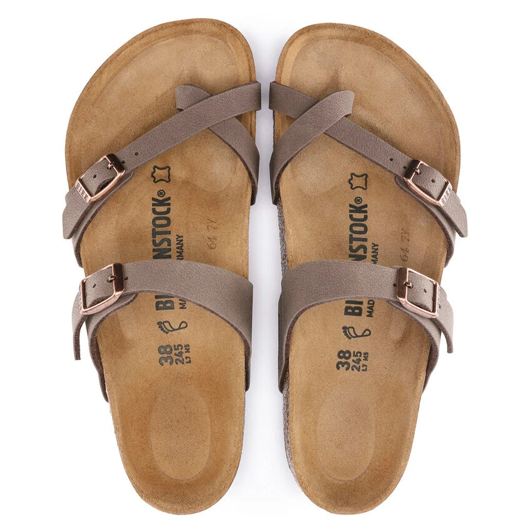 Birkenstock Womens Mayari Birkibuc Sandals - Mocha - Image 2