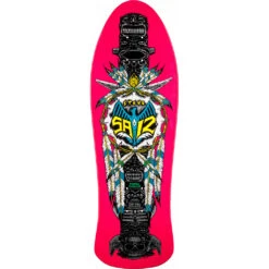 Powell Peralta Reissue Steve Saiz Totem Skateboard 10 X 30.81 Deck - Pink