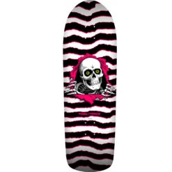 Powell Peralta Reissue Old School Ripper Skateboard 9.89" X 31.32" Deck - White/Pink