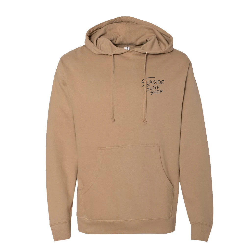 Seaside Surf Shop X Drift Awake - Local Artist Series Pullover Hooded Sweatshirt - Sandstone - Image 2