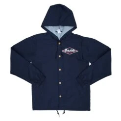 Seaside Surf Shop Mens Vintage Logo Coaches Jacket - Navy