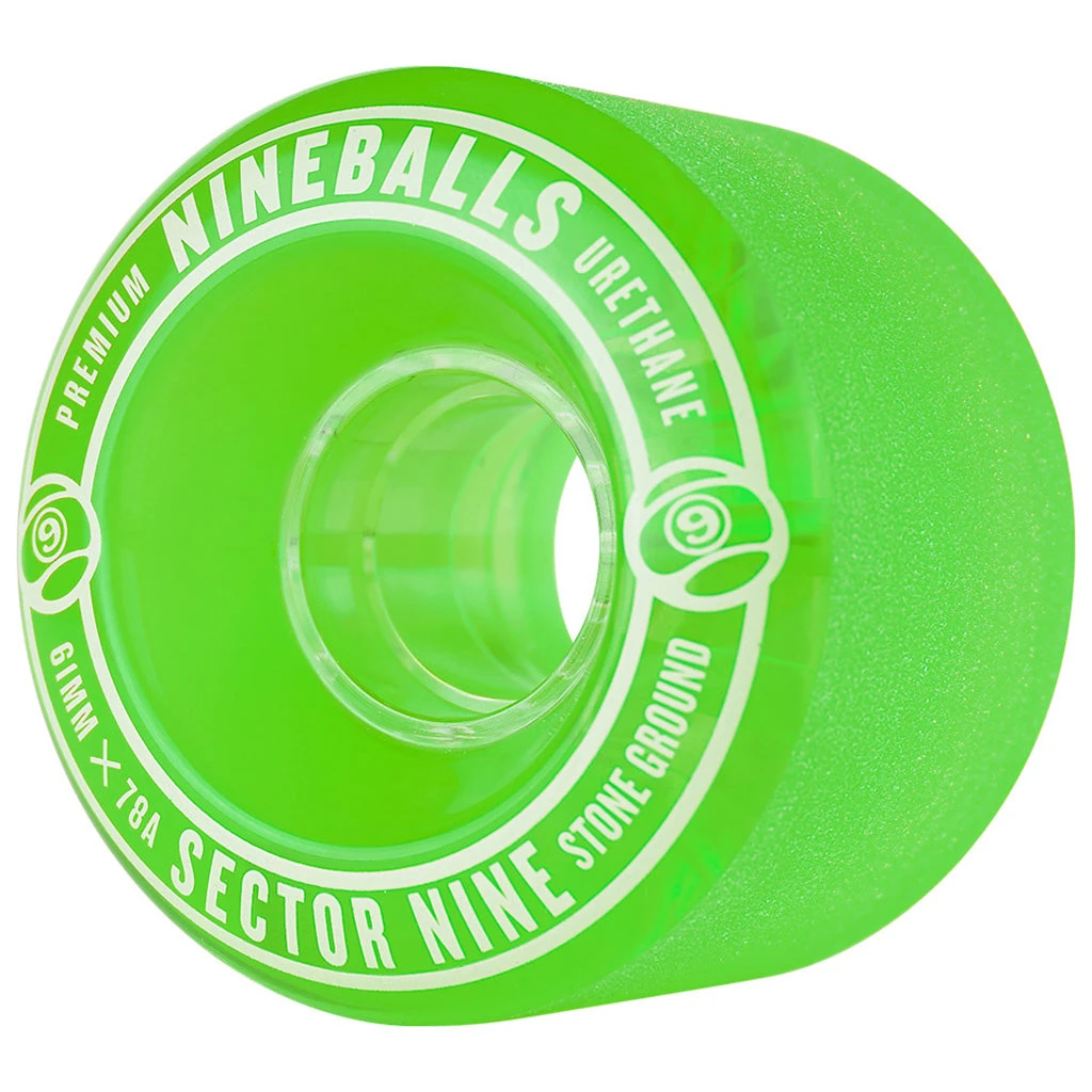 Sector 9 61mm 78A Nineballs Wheel Set - Green