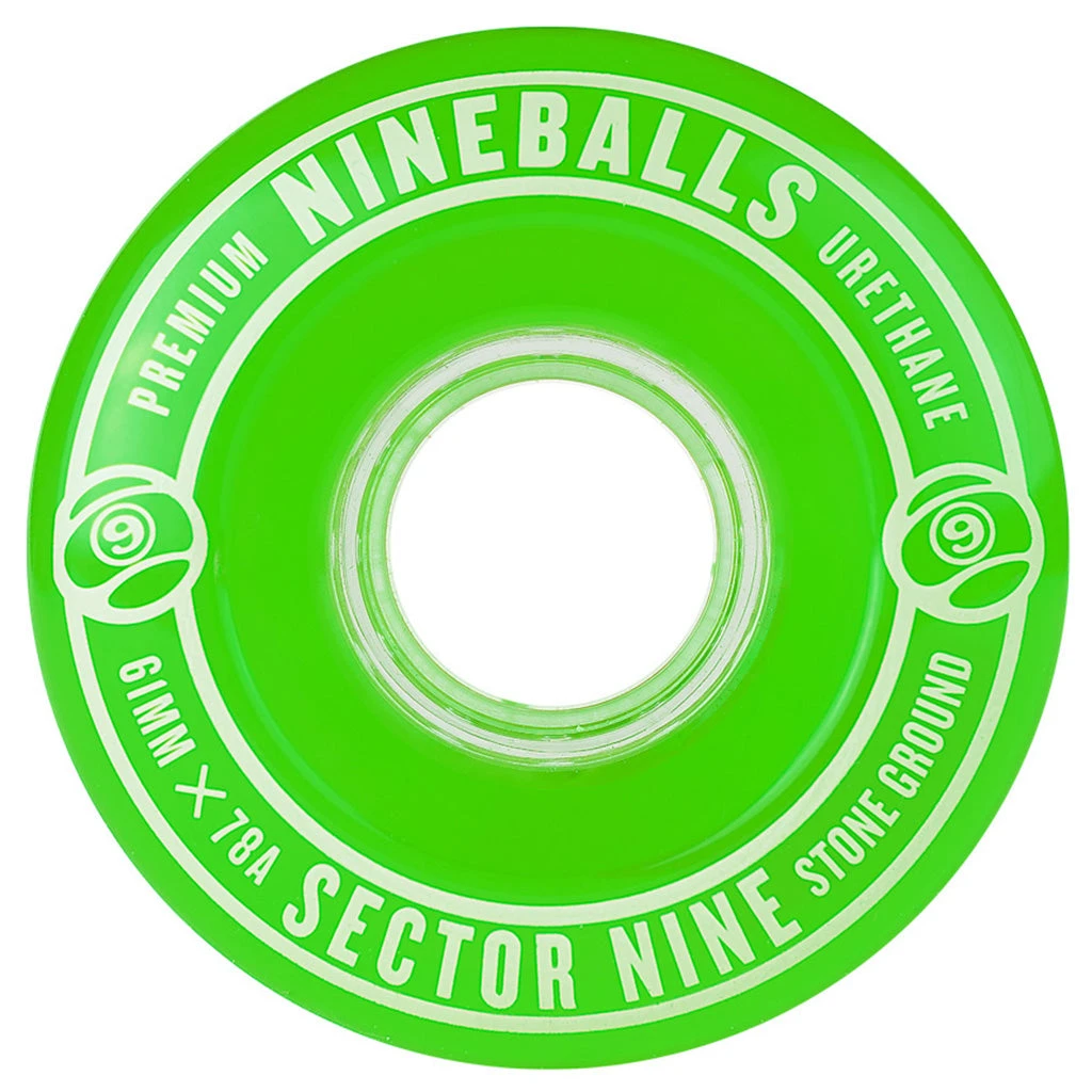 Sector 9 61mm 78A Nineballs Wheel Set - Green - Image 2