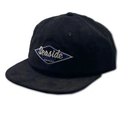 Seaside Surf Shop Vintage Logo Regular Fit Cap - Black Thin Corduroy