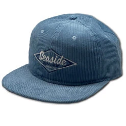 Seaside Surf Shop Wide Cord Vintage Logo Hat - Cadet