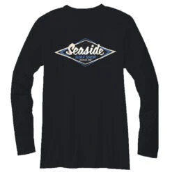 Seaside Surf Shop Mens Vintage Logo L/S Tee - Black