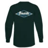 Seaside Surf Shop Mens Vintage Logo Long Sleeve Tee - Deep Forest